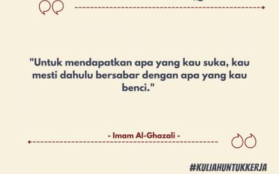 “Untuk mendapatkan apa yang kamu suka…”