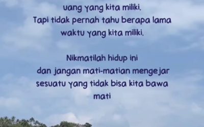 “Kita selalu tahu berapa banyak sisa…”