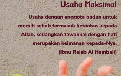“Tawakkal namun tetap…”