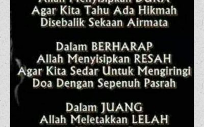 “Dalam bahagia, Allah menyisipkan…”
